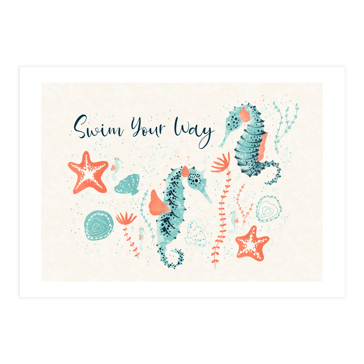 Swim Your Way Seahorse (Print Only)