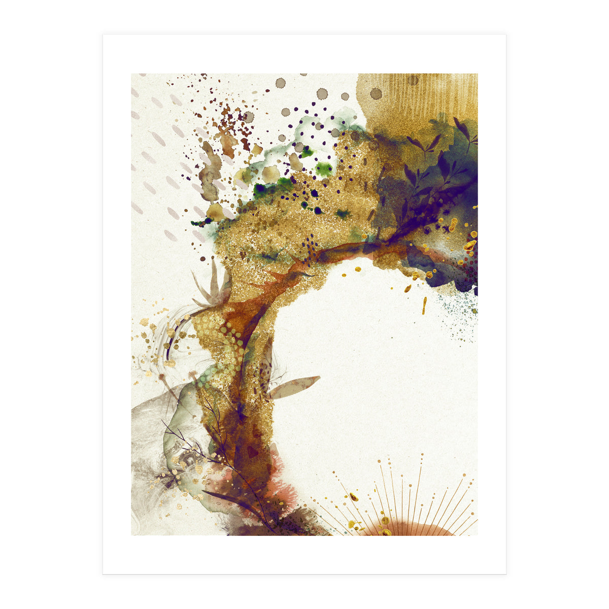 Abstract Floral - Autumn Winds (Print Only)