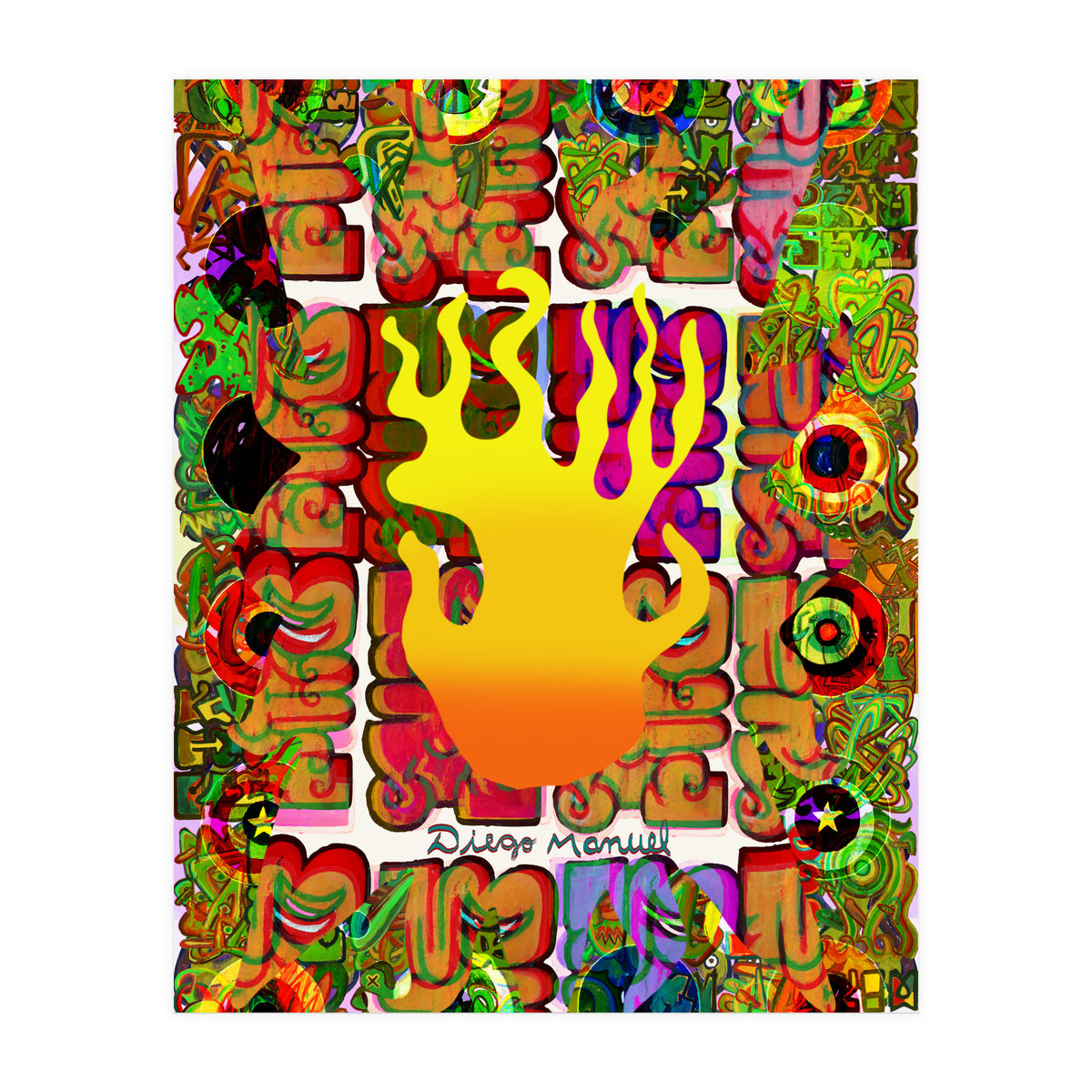 Fuego Y Graffiti 4 (Print Only)