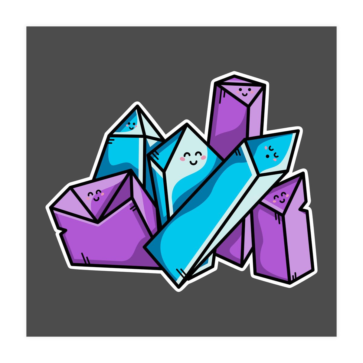 Kawaii Cute Crystals (Print Only)