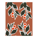 Red Cherry Leaf Boho Botanical II (Print Only) thumbnail