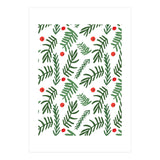 Pine Tree Branches With Christmas Berries Pattern (Print Only) thumbnail