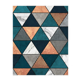 Copper, Marble and Concrete Triangles 2 with Blue (Print Only) thumbnail