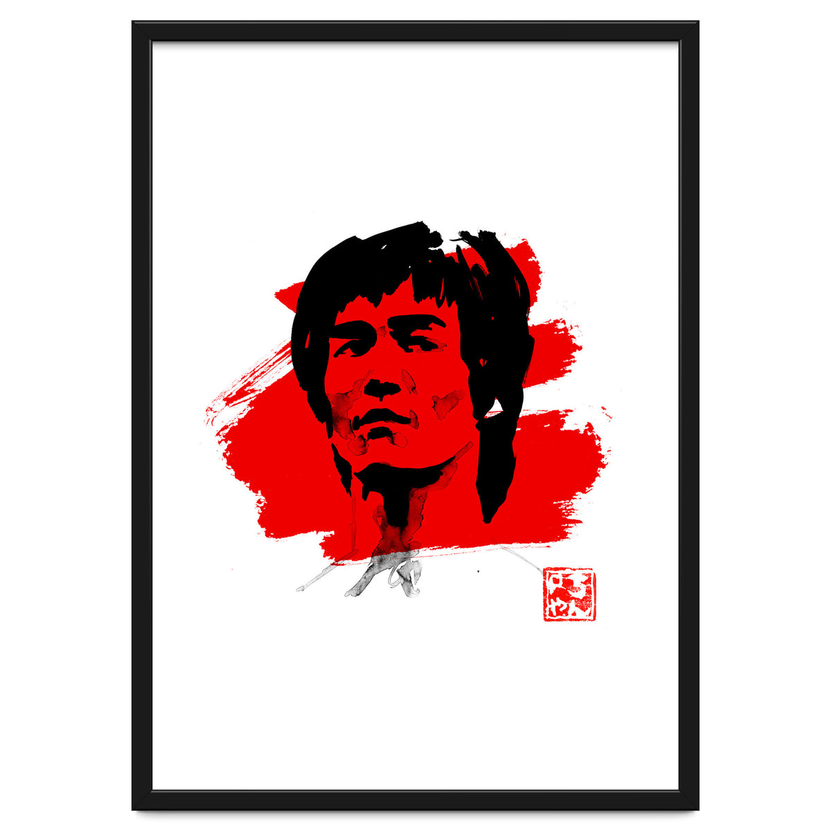 bruce lee in red