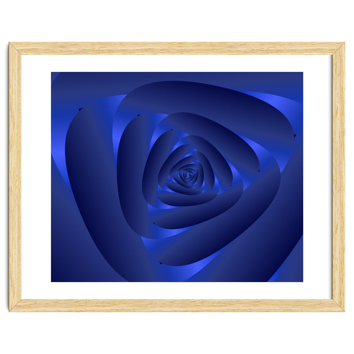 Blue Color Rose Spiral Pattern