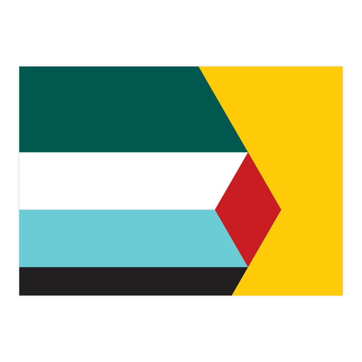 Geometric Shapes No. 43 - yellow & green (Print Only)