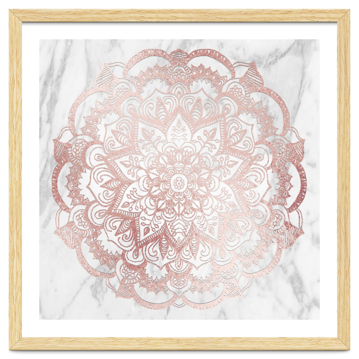 Rose Gold Mandala Star