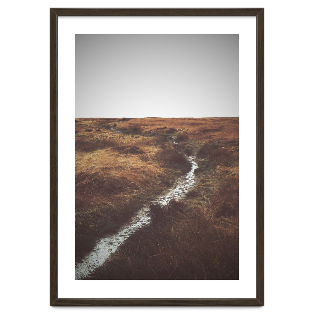 Bleak winter landscape of Saddleworth Moor