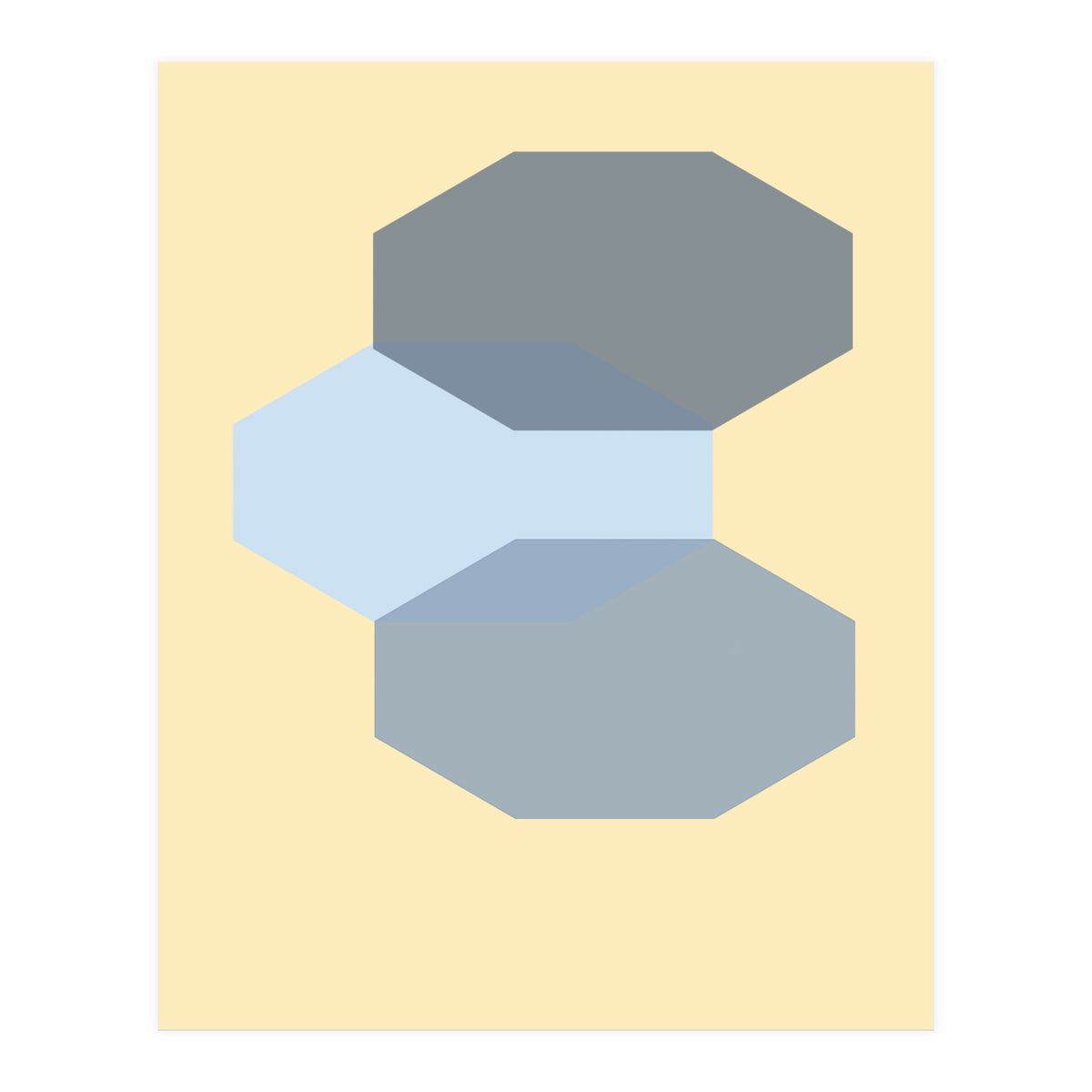 Blue shapes abstract (Print Only)