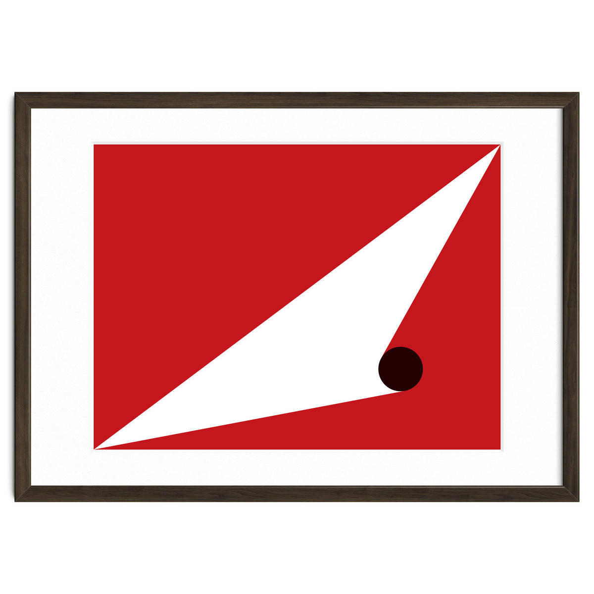 Geometric Shapes No. 71 - red, white & black