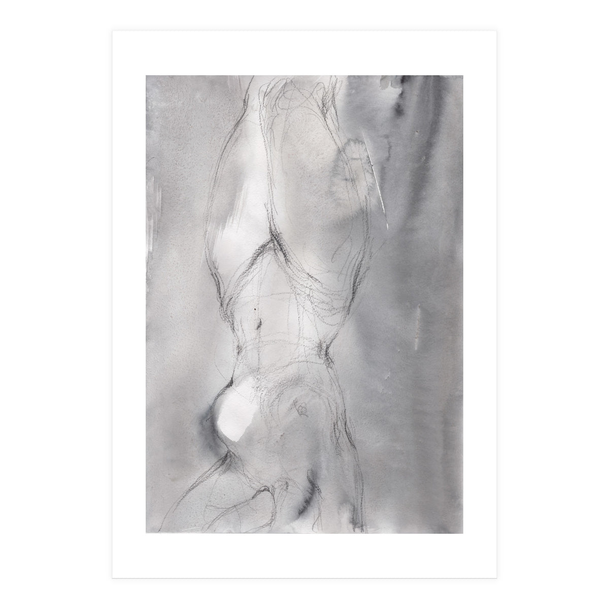 Beautiful erotic drawing of woman. (Print Only)