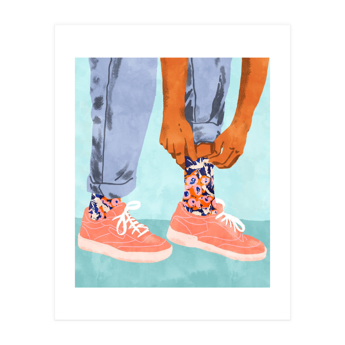 Pull Up Those Pretty Socks! | Optimism Hustle Positivity | Good Vibes Luck Po (Print Only)