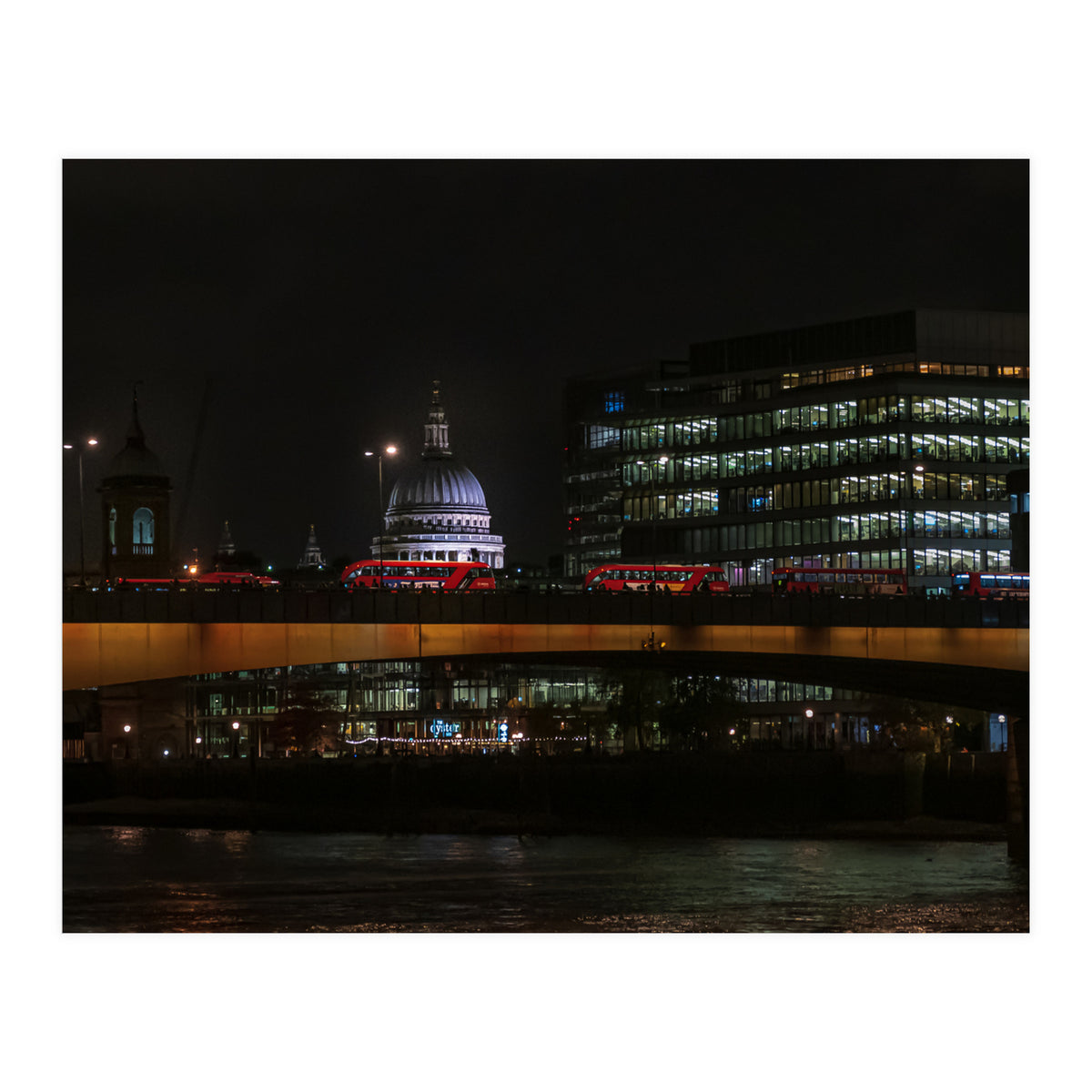 St Pauls & London Bridge photoraphed from the Southbank. (Print Only)