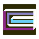 Geometric Shapes No. 35 -  brown, blue & lilac (Print Only) thumbnail