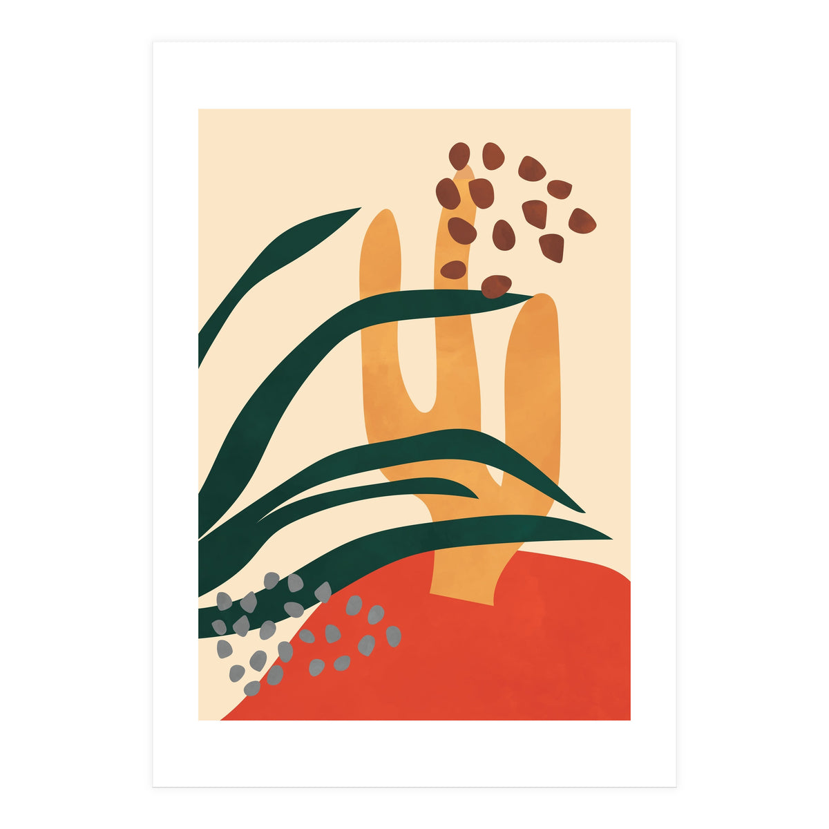 Abstract Scandi Botanical (Print Only)