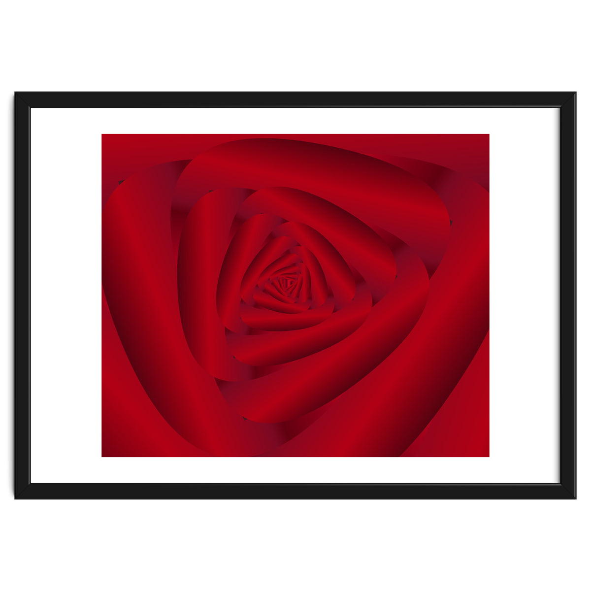 Rose Flower Swirl Art