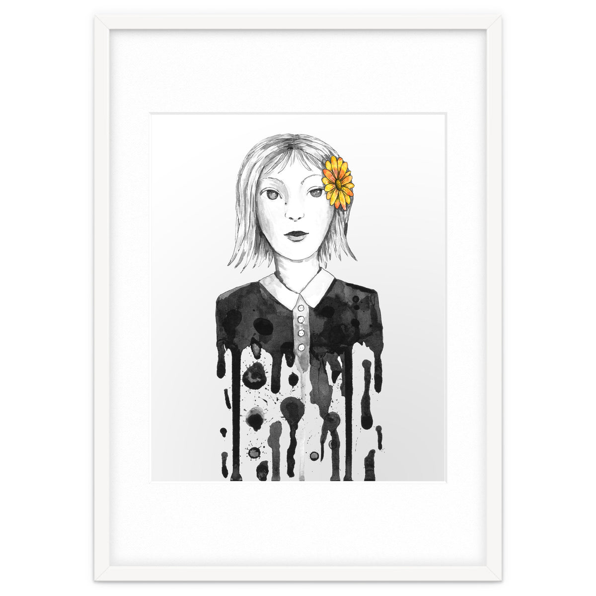 Flower dripping girl