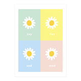 emotions - colorful - pop flower - joy - mad- sad - fun (Print Only) thumbnail