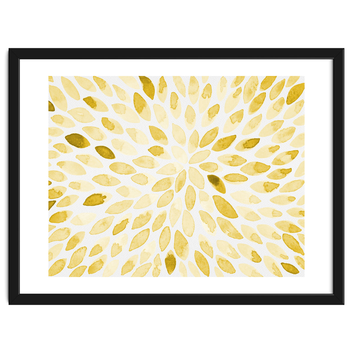 Watercolor Burst Yellow