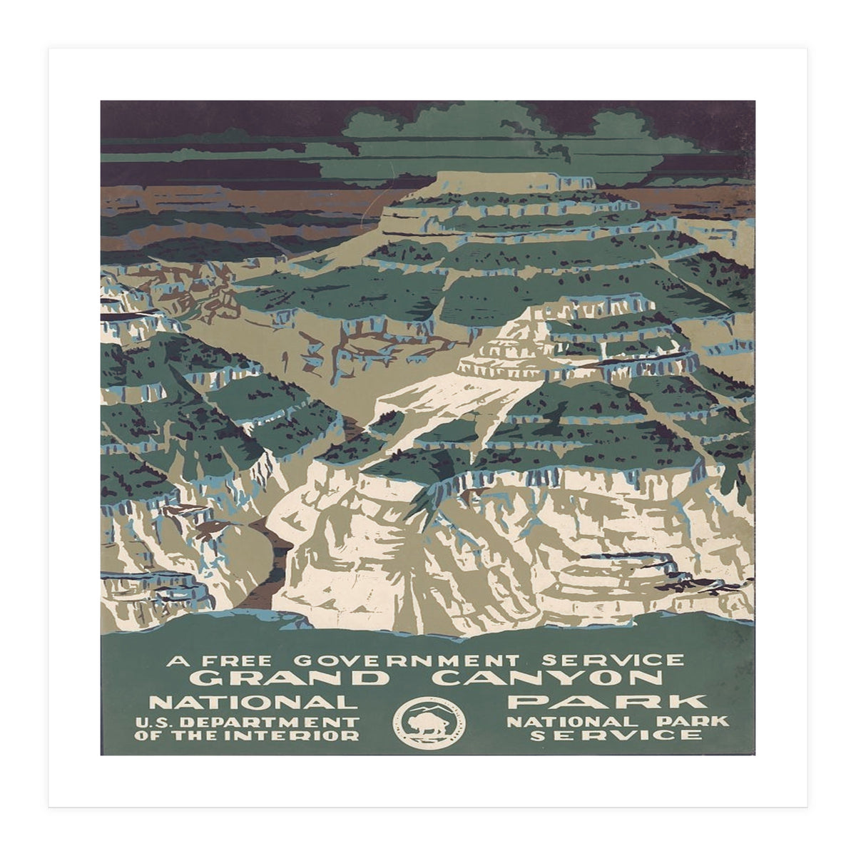 Grand Canyon Vintage Poster  (Print Only)
