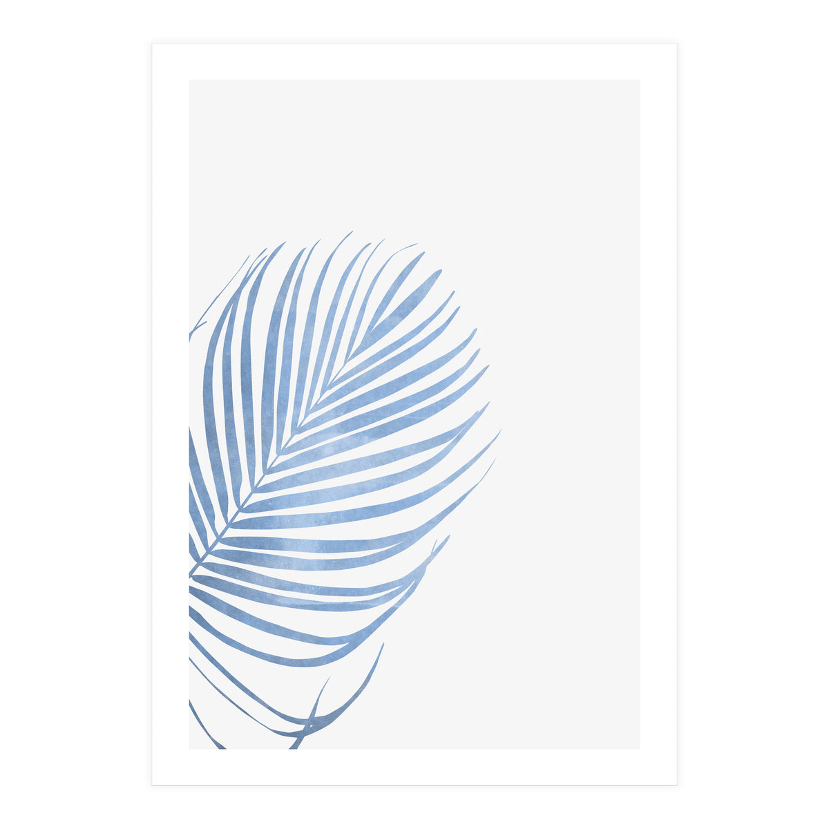 Blue Palm Leaf (Print Only)