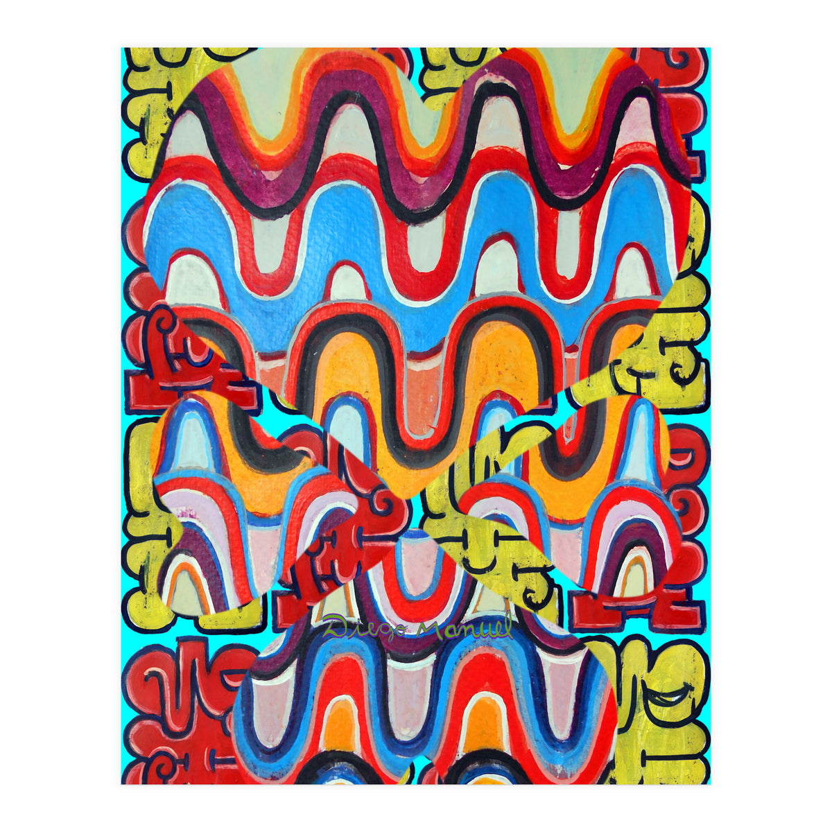 4 Corazones Tapiz 9 (Print Only)