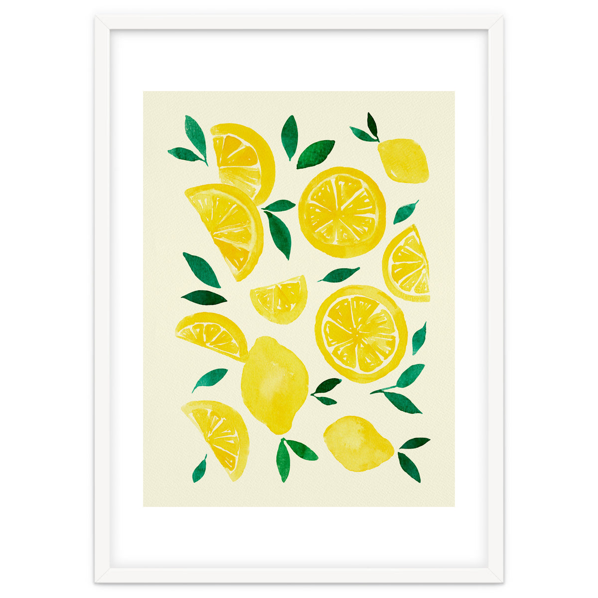 Watercolor lemons