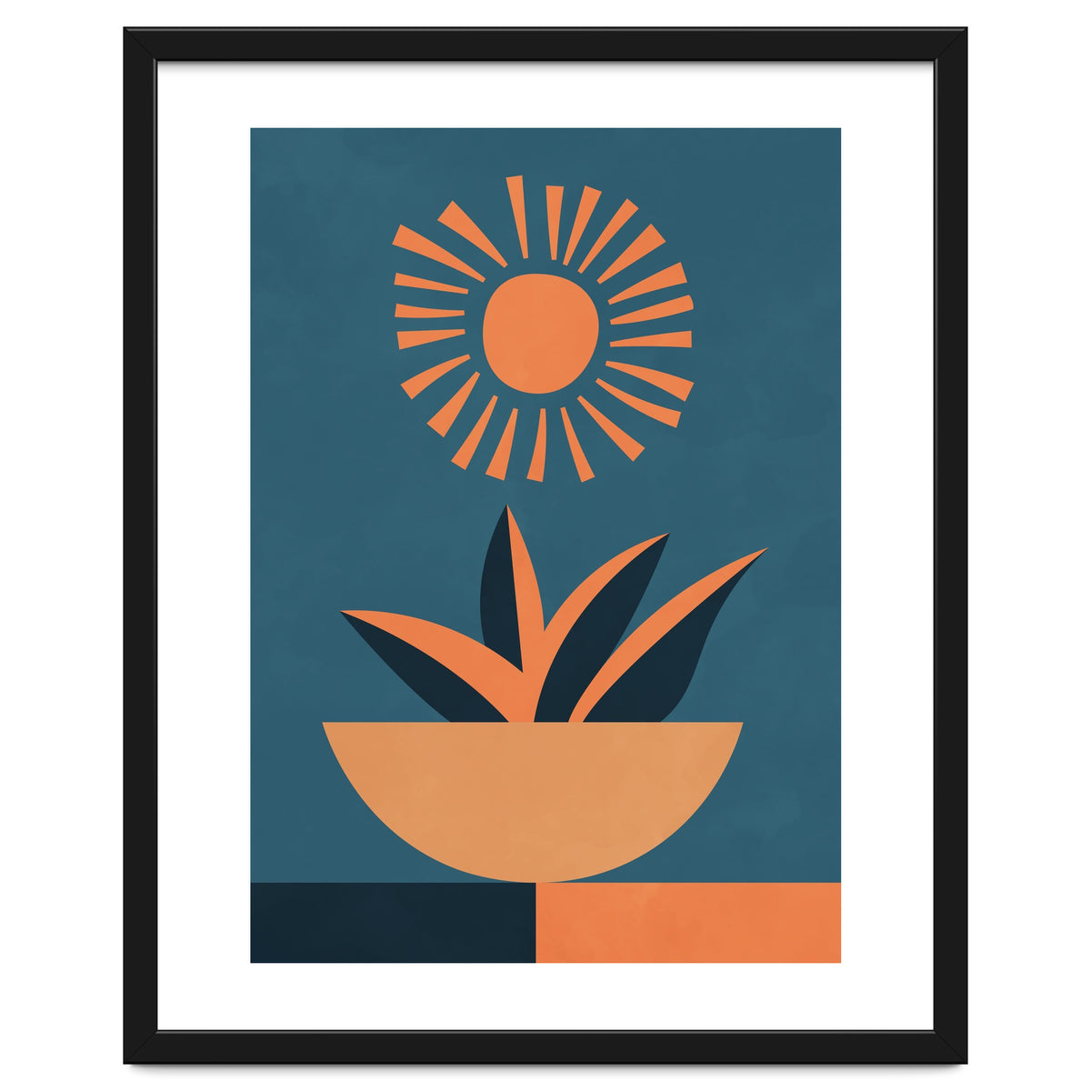 Retro Boho Botanical Sun Plant