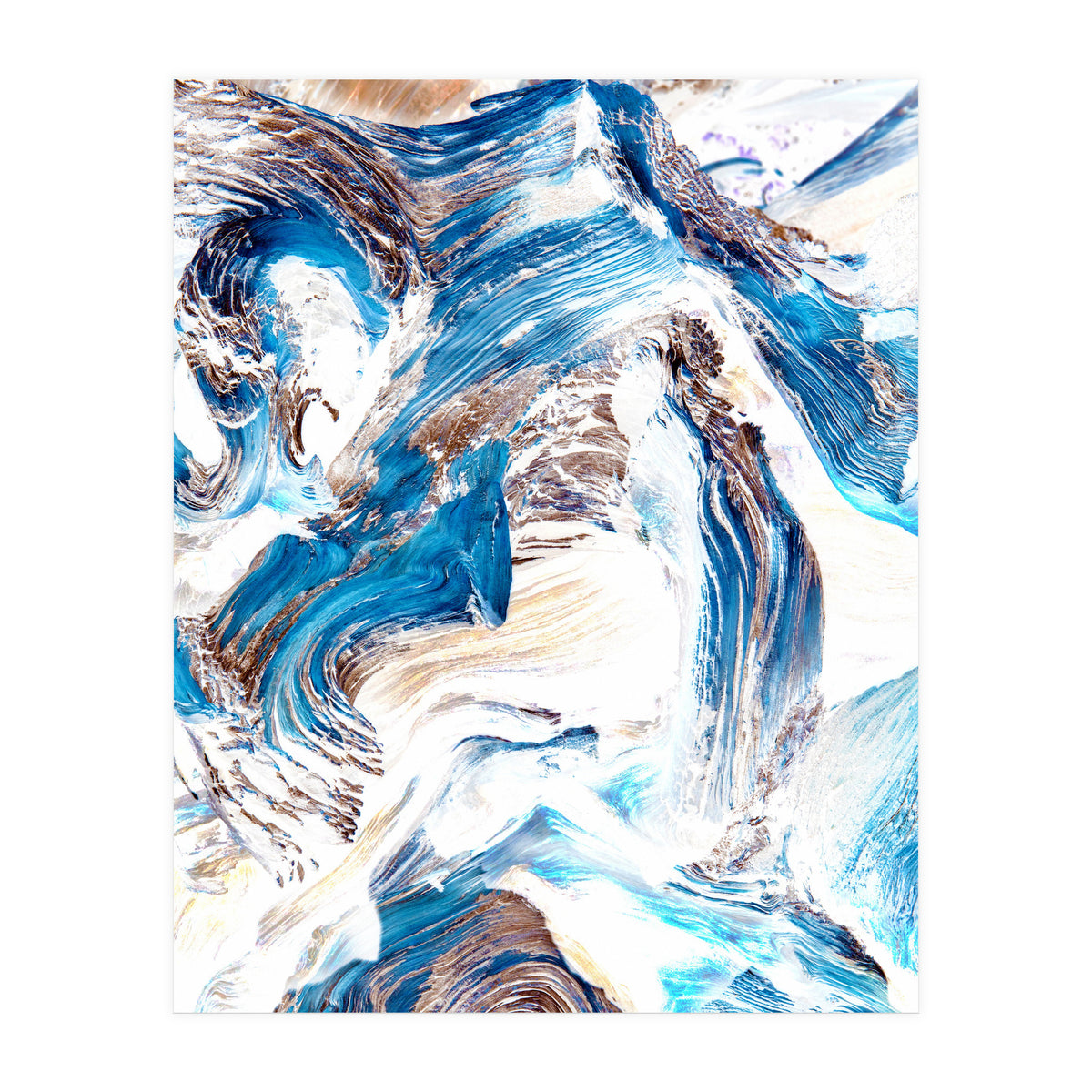 Clarity | Abstract Ocean Earth Sea Graphic | Scandinavian Nature Sky Waves Space (Print Only)