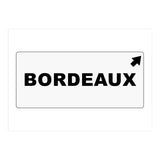 Let`s go to Bordeaux, France! white road sign (Print Only) thumbnail