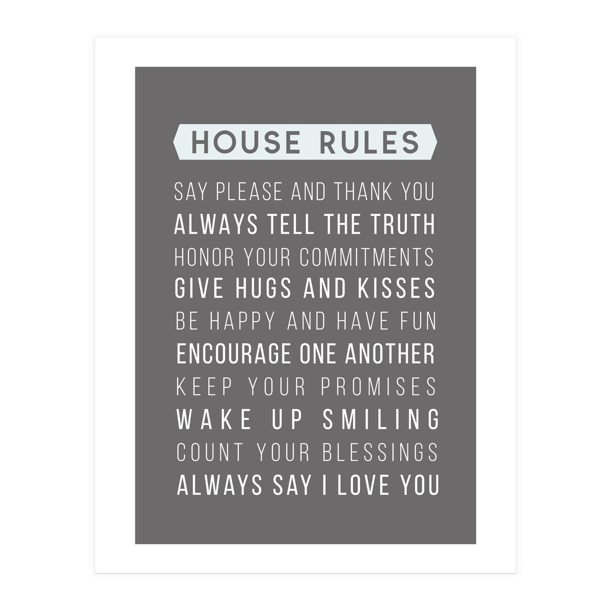 House Rules (Print Only)