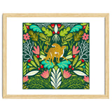 Cheetah Couple Illustration, Wild Cat Jungle Nature, Mandala Painting, Wildlife Tropical Tiger thumbnail