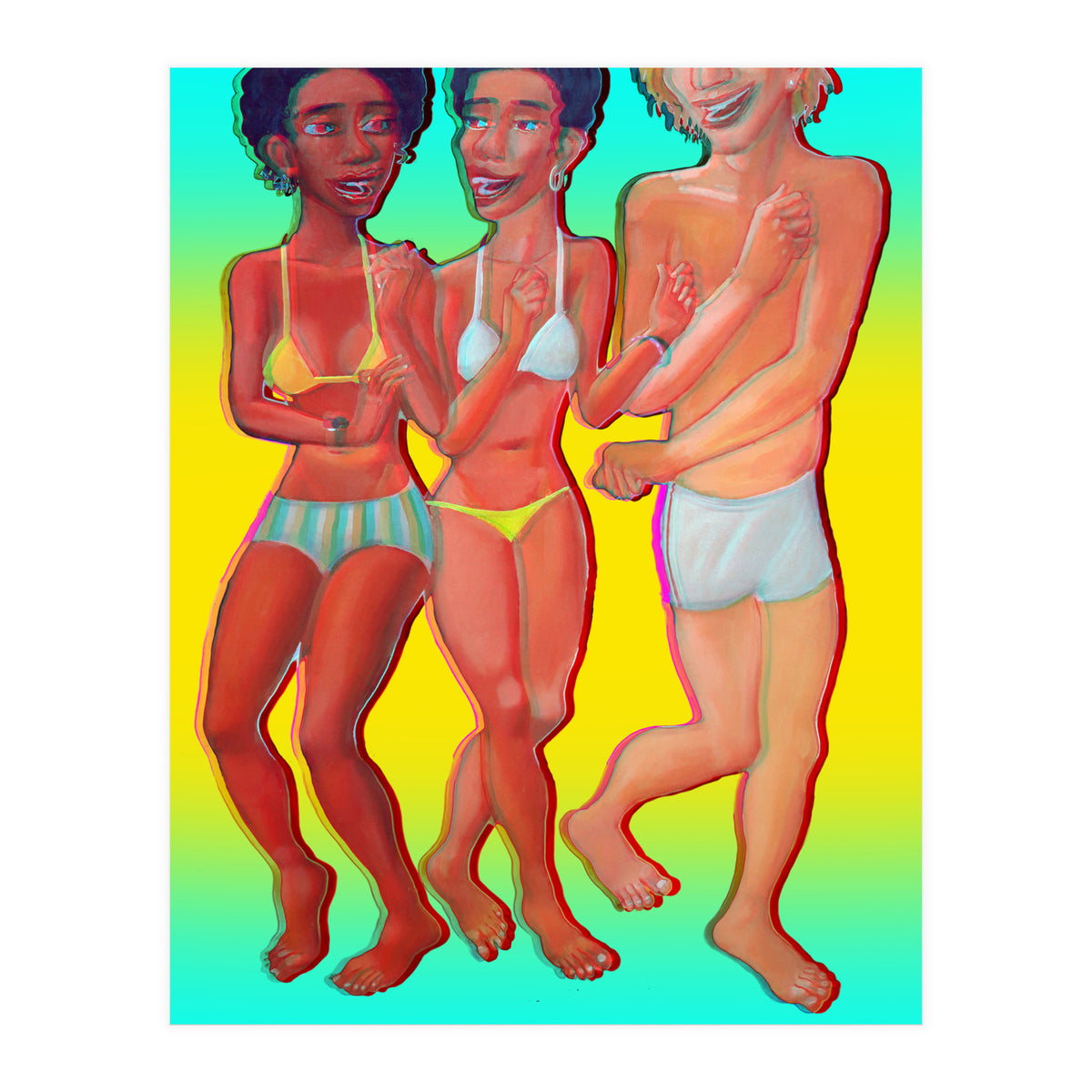 Bailando En La Playa 12 3d 2 (Print Only)