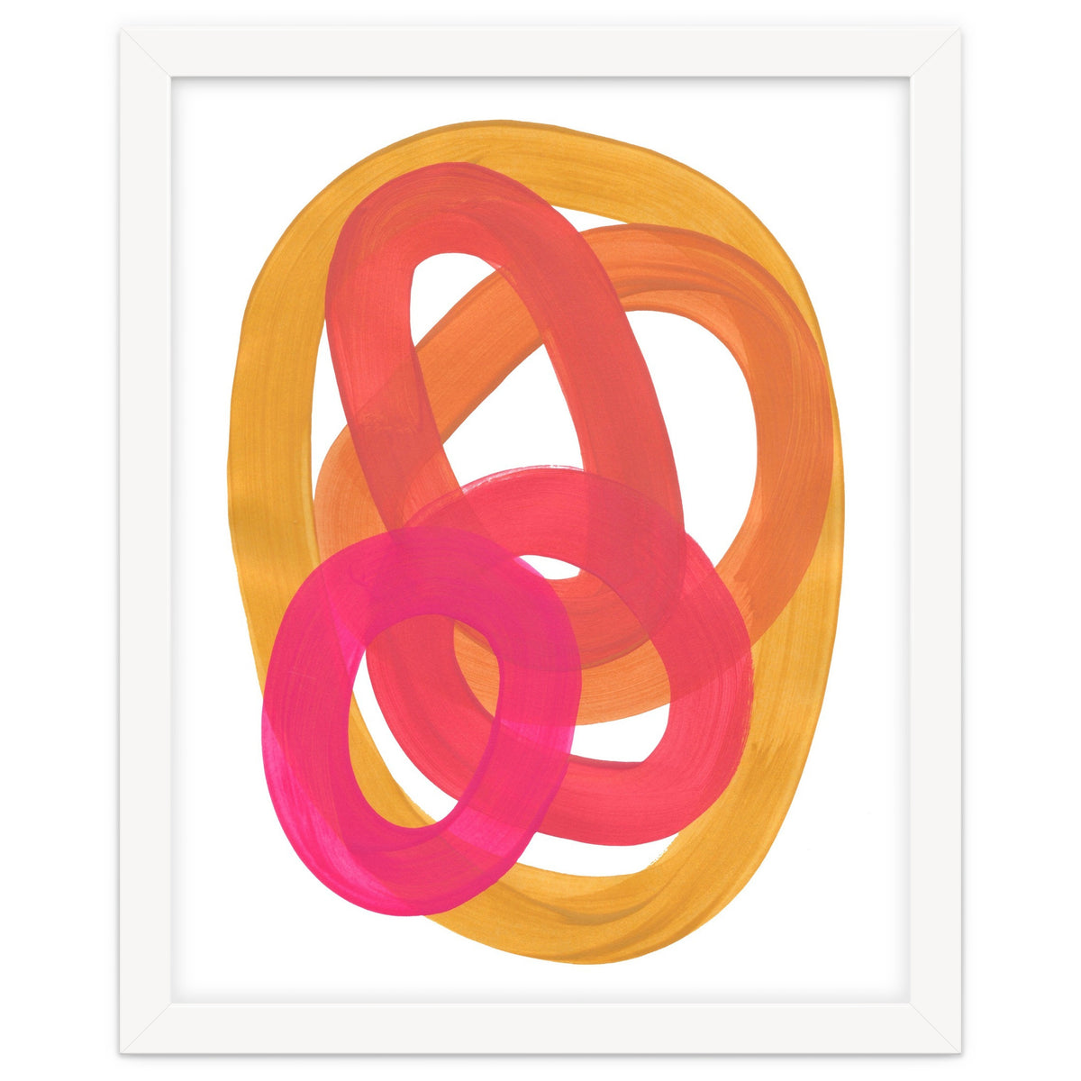 Warm Candy Colors Magenta Yellow Nesting Circles Ombre