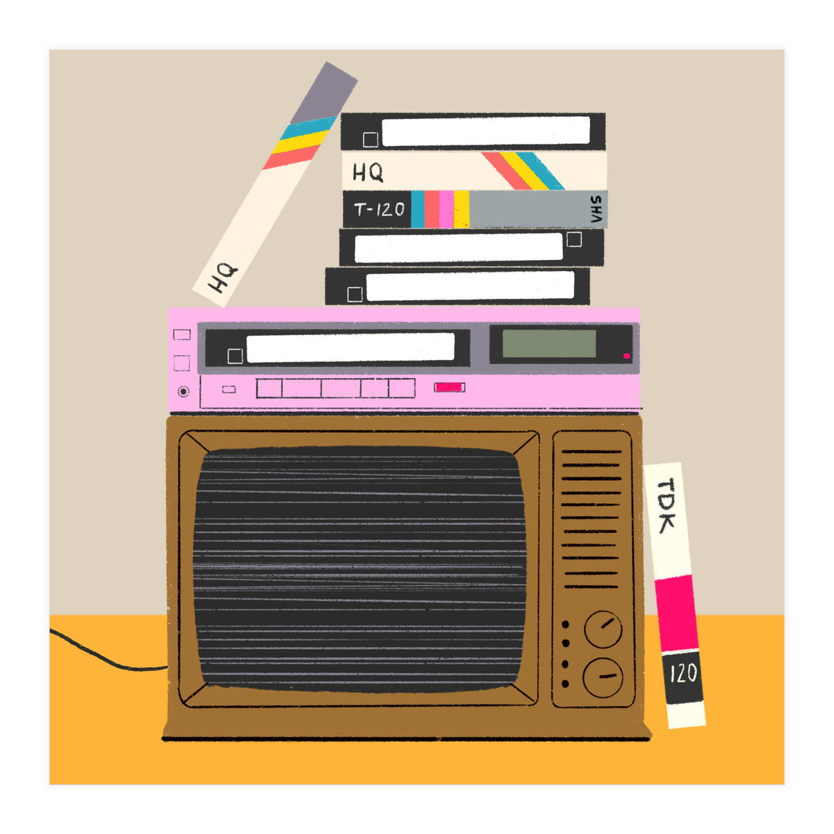 Vhs Nostalgia Square (Print Only)