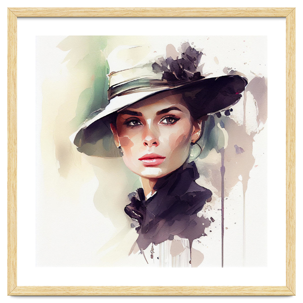 Watercolor Elegant Woman #1