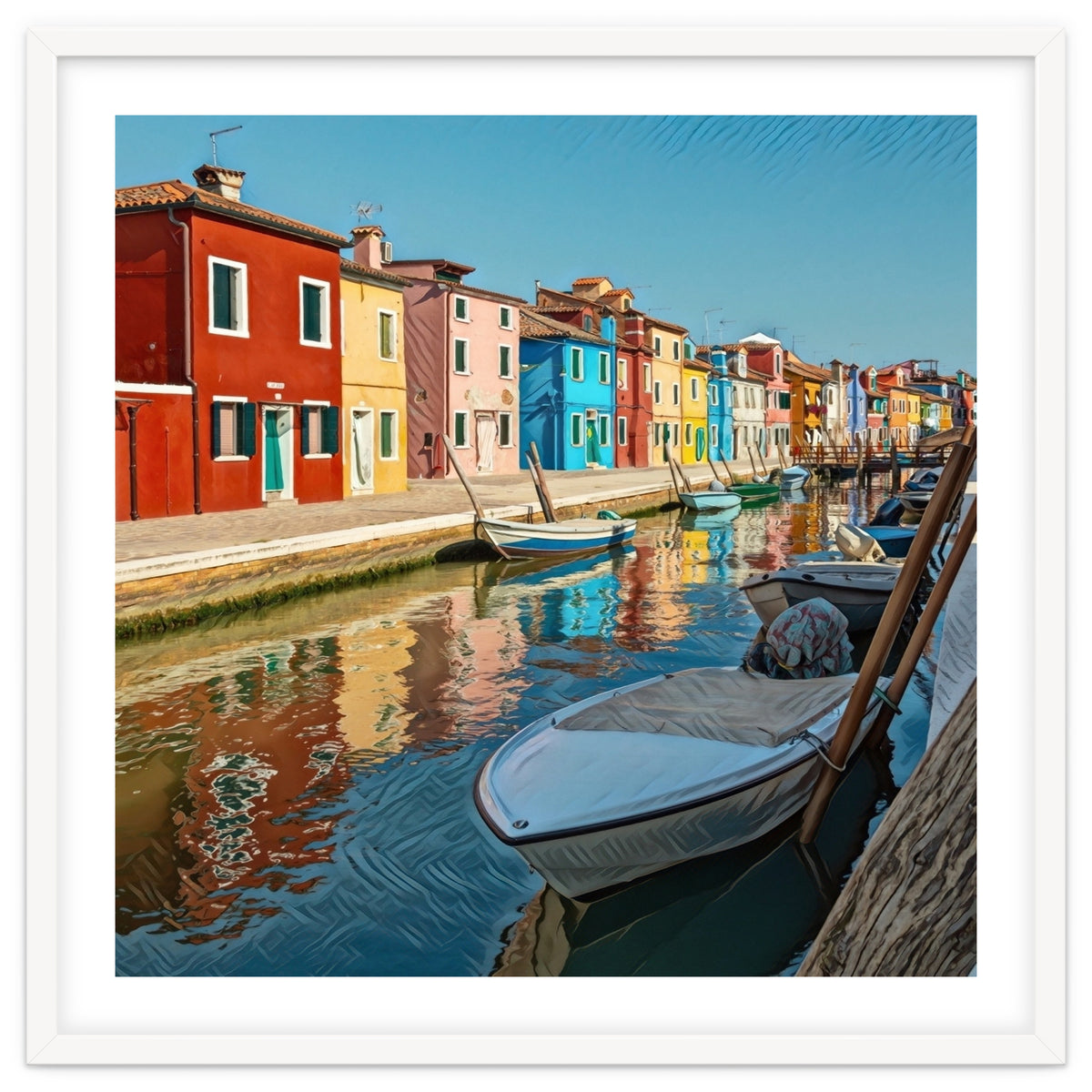 Boats In Venice Colorful Italy