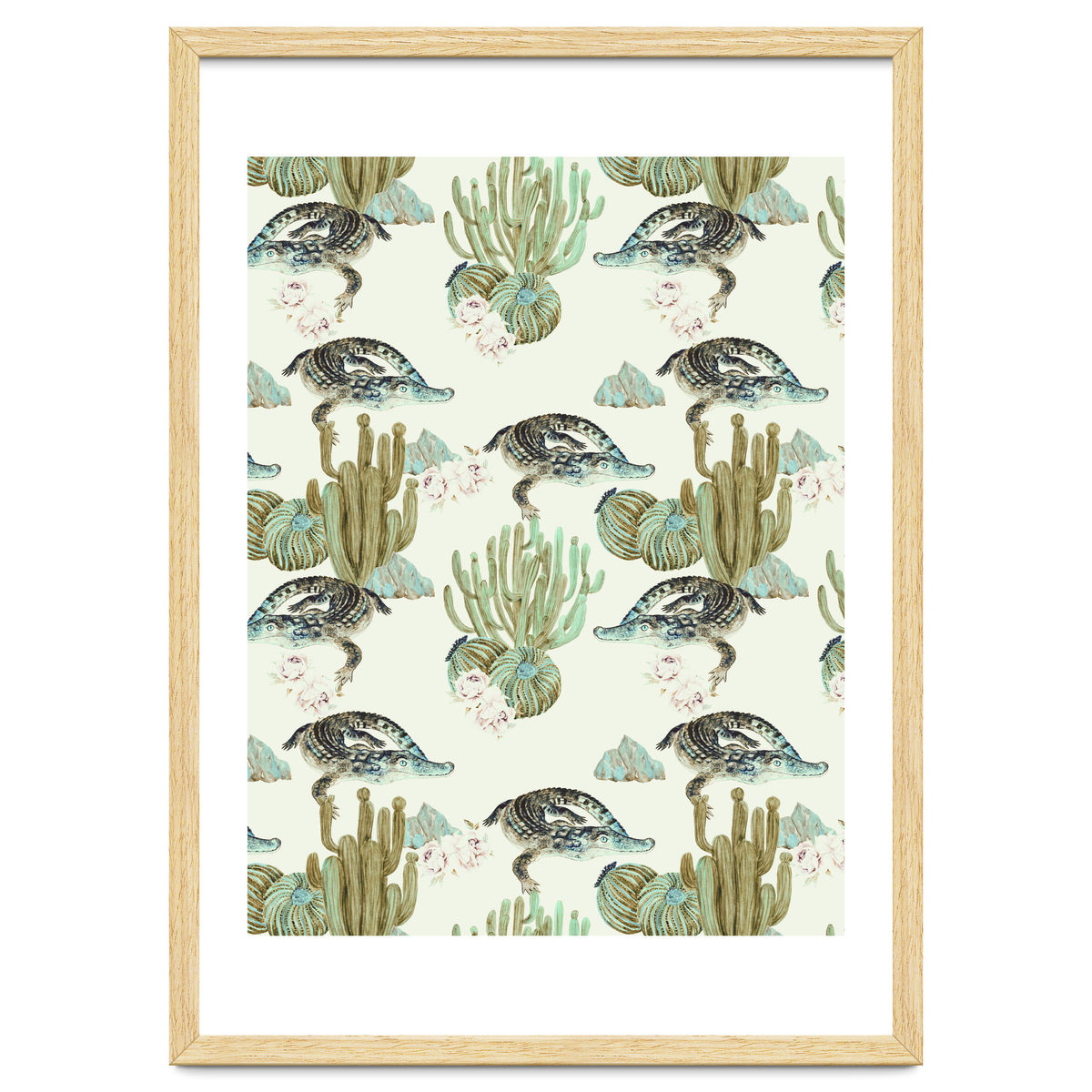 Crocodile pattern on the cactus