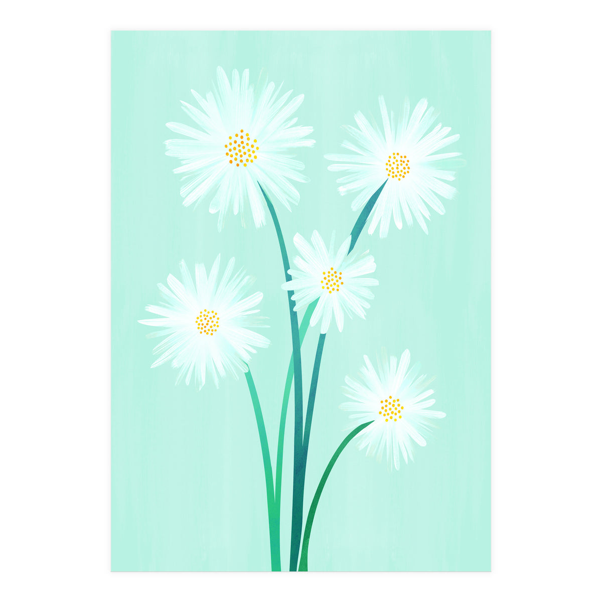 Mint Wildflower Bouquet (Print Only)