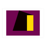 Geometric Shapes No. 55 - purple & yellow (Print Only) thumbnail