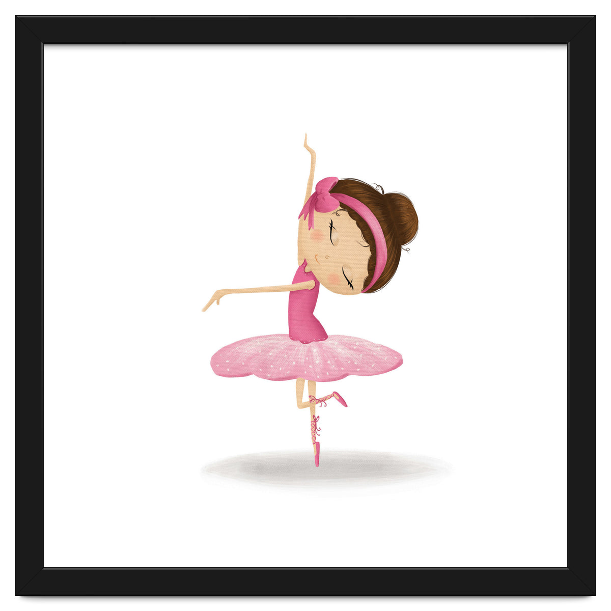 Adorable Twirling Ballerina Nursery Print