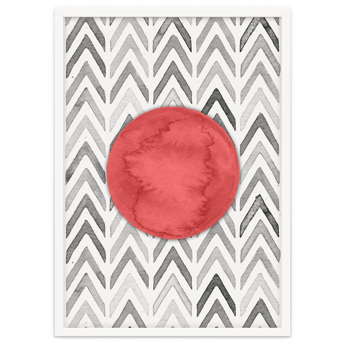 Red Bubble Chevron Pattern