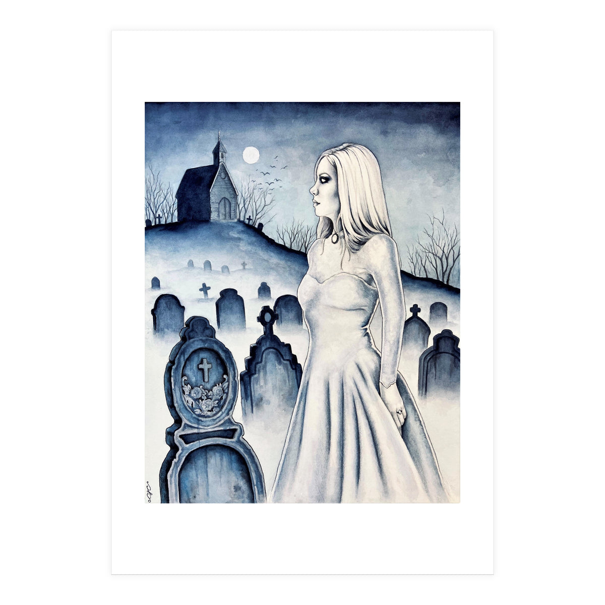 The Lady In White (Print Only)