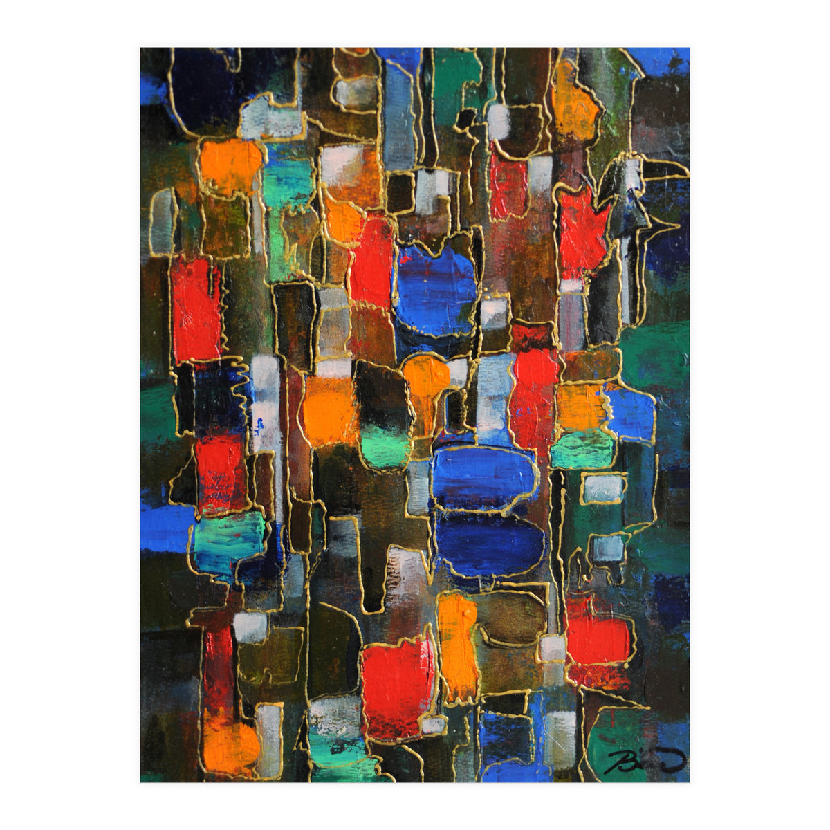 Abstract Brooklyn...38x28.cm. Acrylic (Print Only)