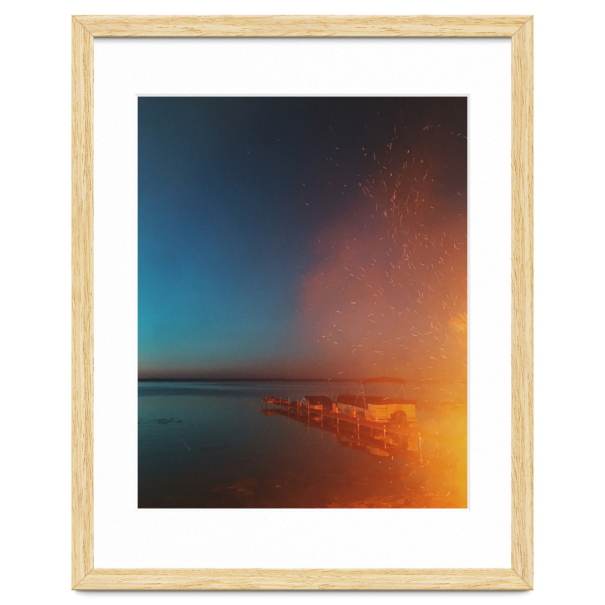 Firelight by the dock