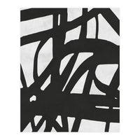 Expressionist black and white V (Print Only)