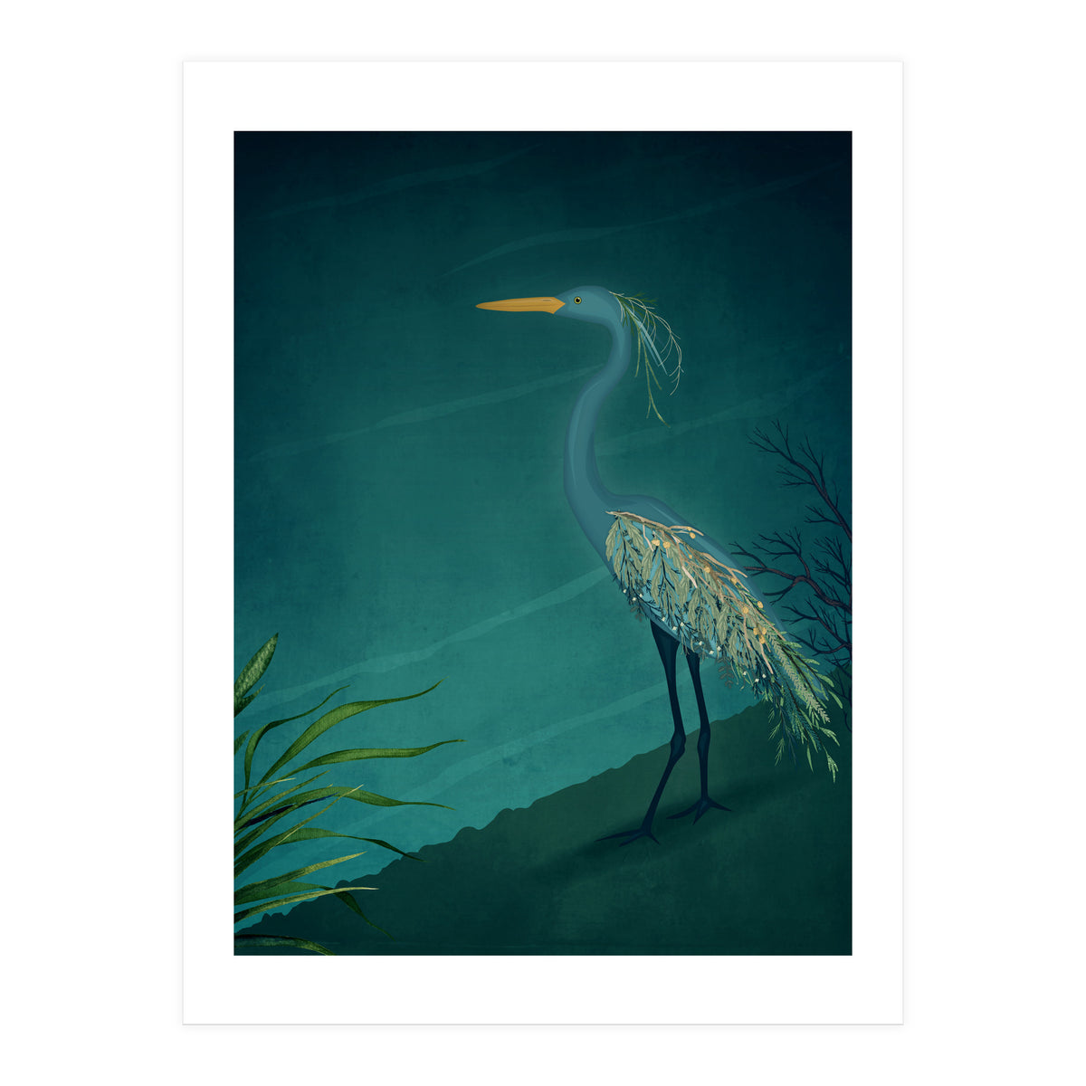 Camouflage:  The Crane (Print Only)