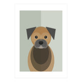 Mid Century Geometric Border Terrier Dog (Print Only) thumbnail