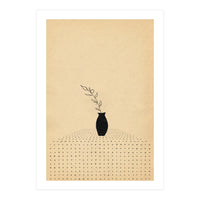 Abstract still life, vase and plant (Print Only)