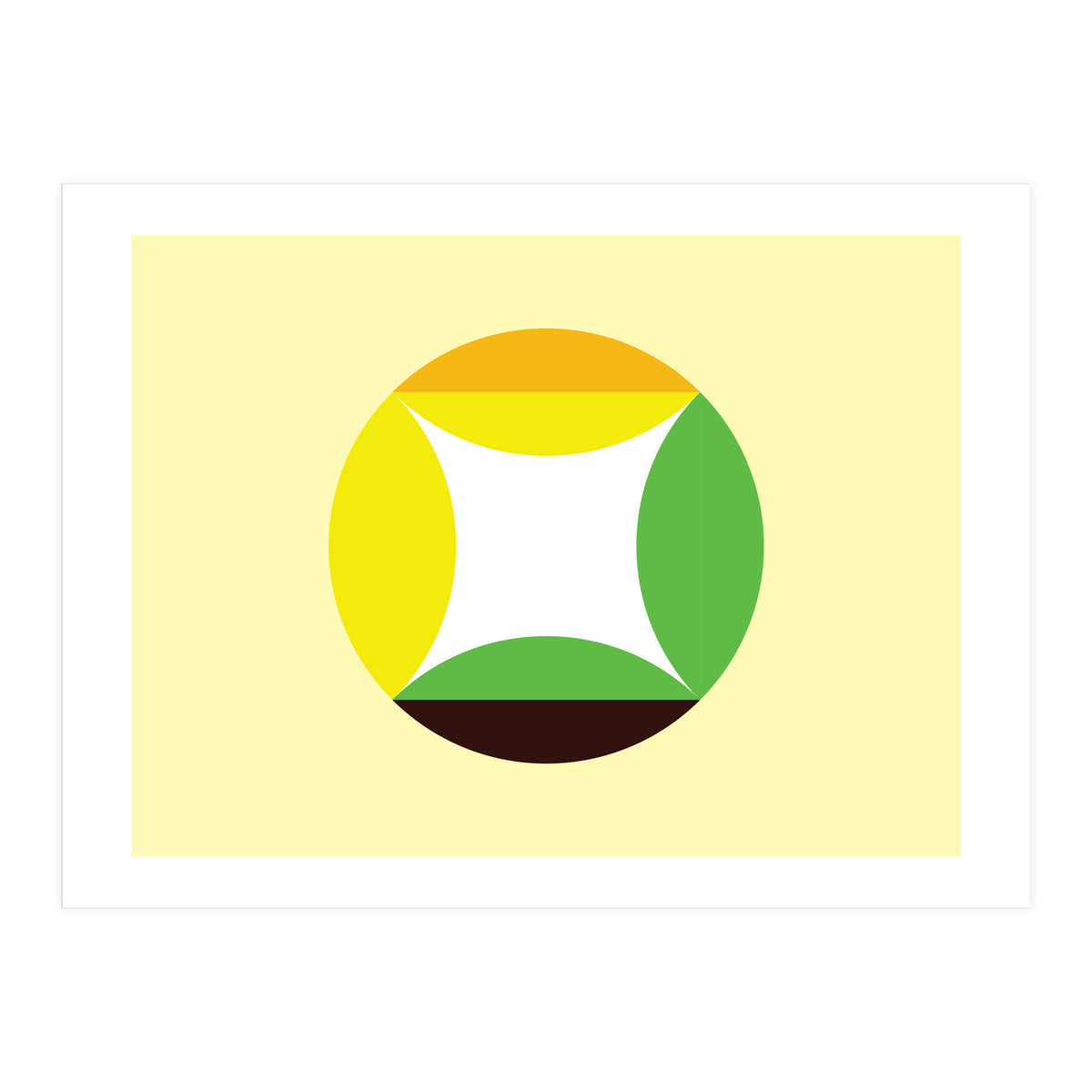 Geometric Shapes No. 21 - yellow, green & orange (Print Only)